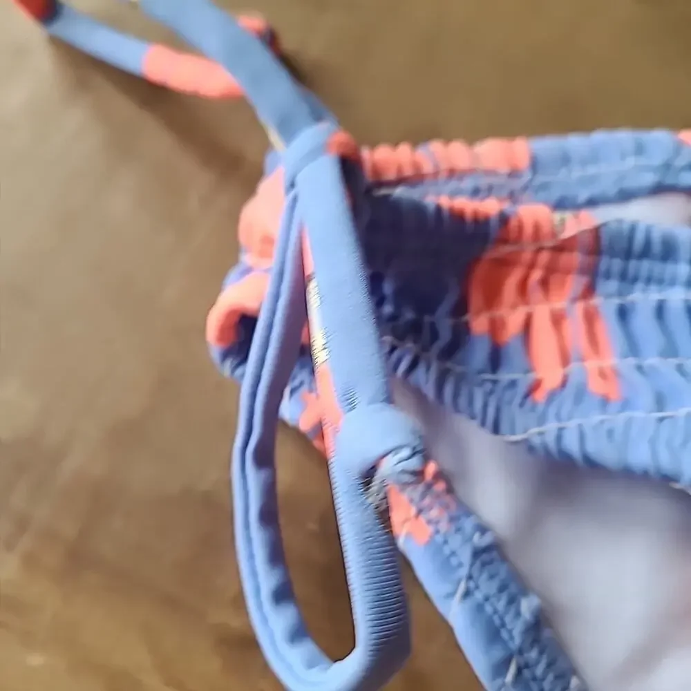 Snapper Rock Sustainable Swim Bottoms Blue Bright Tropical Hawaii‎ Girls 10